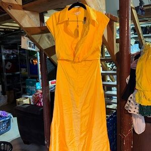 Beautiful yellow cut out dress